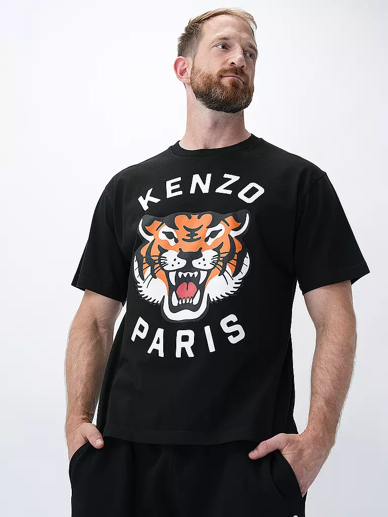 KENZO T-Shirt LUCKY TIGER schwarz