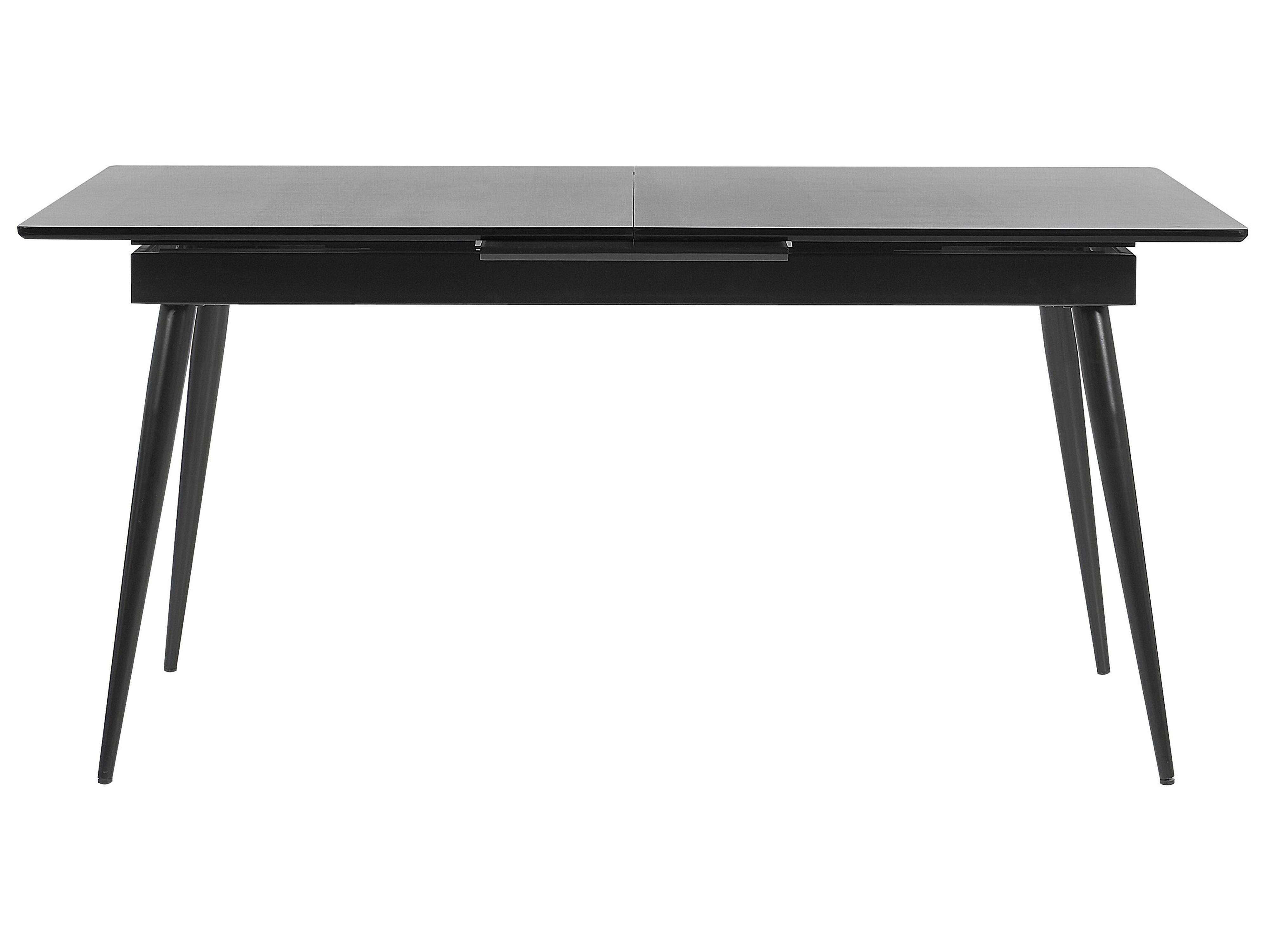 Eettafel uitschuifbaar MALDON Zwart 90 cm 160/200 cm