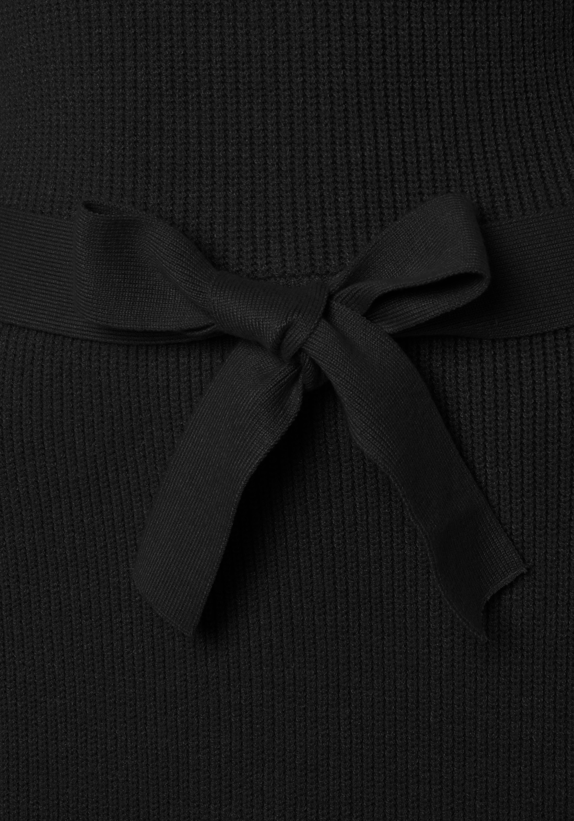 LASCANA Strickkleid mit Bindegürtel,  und V-Ausschnitt, Herbst- Winterkleid, casual-elegant