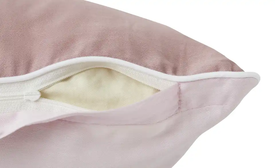 como Satin Wende-Bettwäsche Satin Piping Rosa 135x200 cm, 80x80 cm