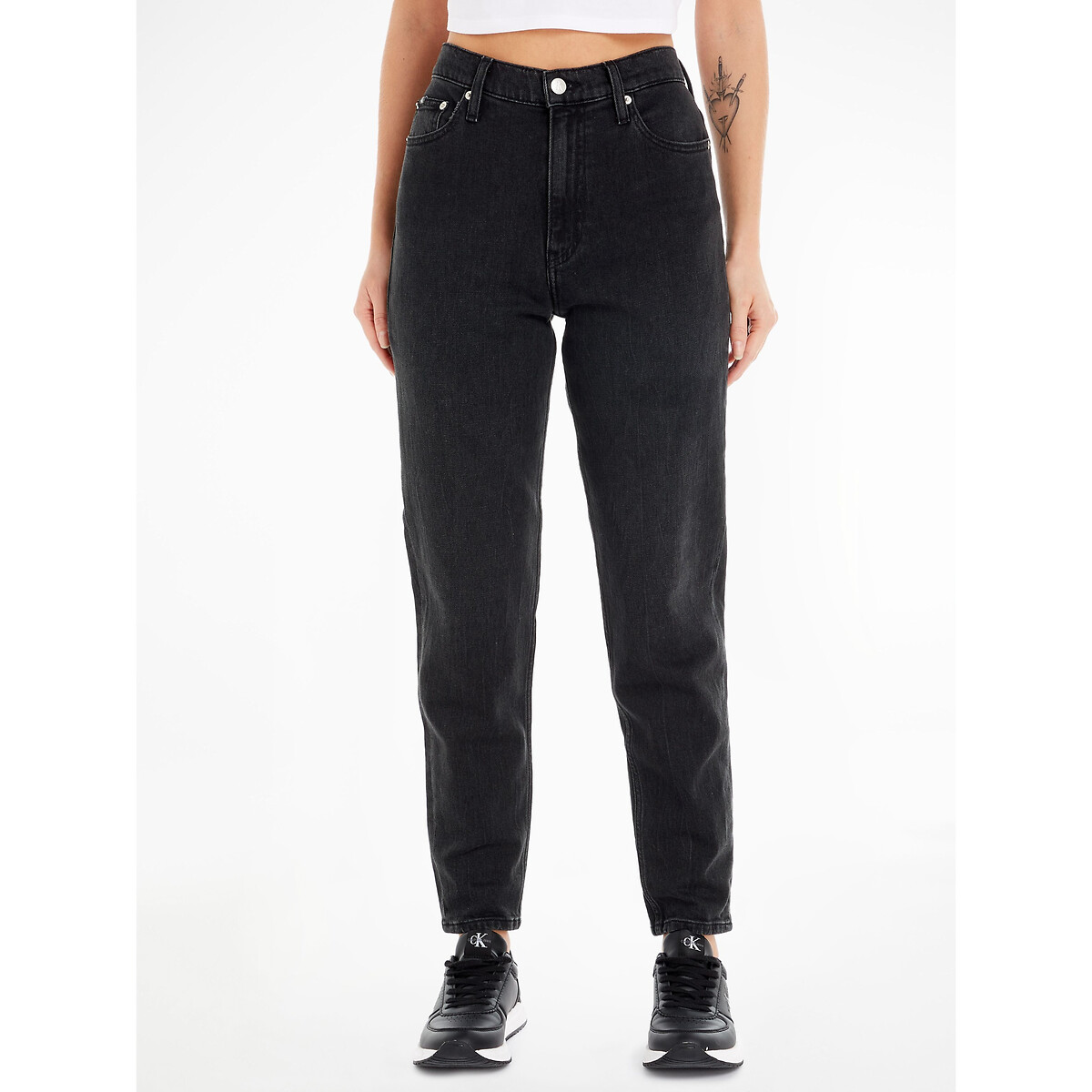 CALVIN KLEIN JEANS<br>Calça jeans mom de cintura alta
