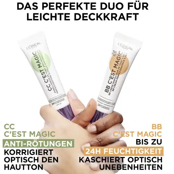 CC Gesichtscreme 5in1 Teint Optimierer Anti-Rötungen Feuchtigkeitsspendend LSF 20