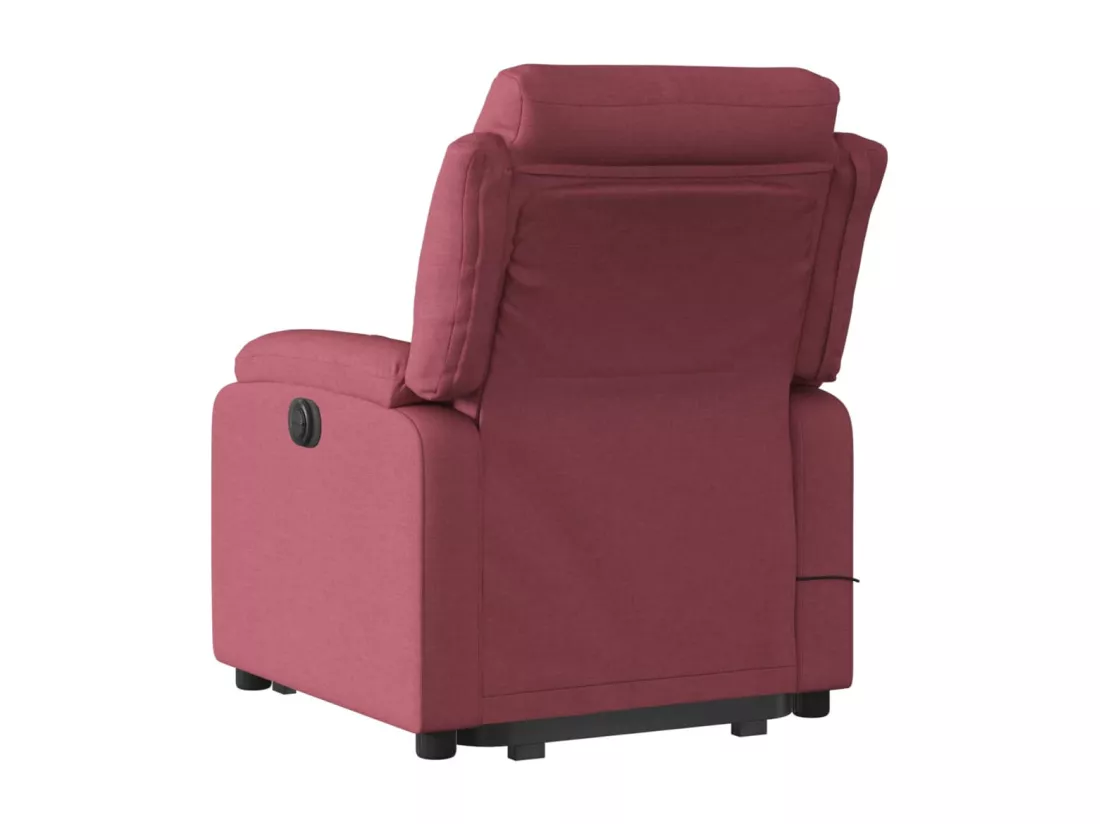 Fauteuil inclinable massant électrique Rouge bordeaux Tissu