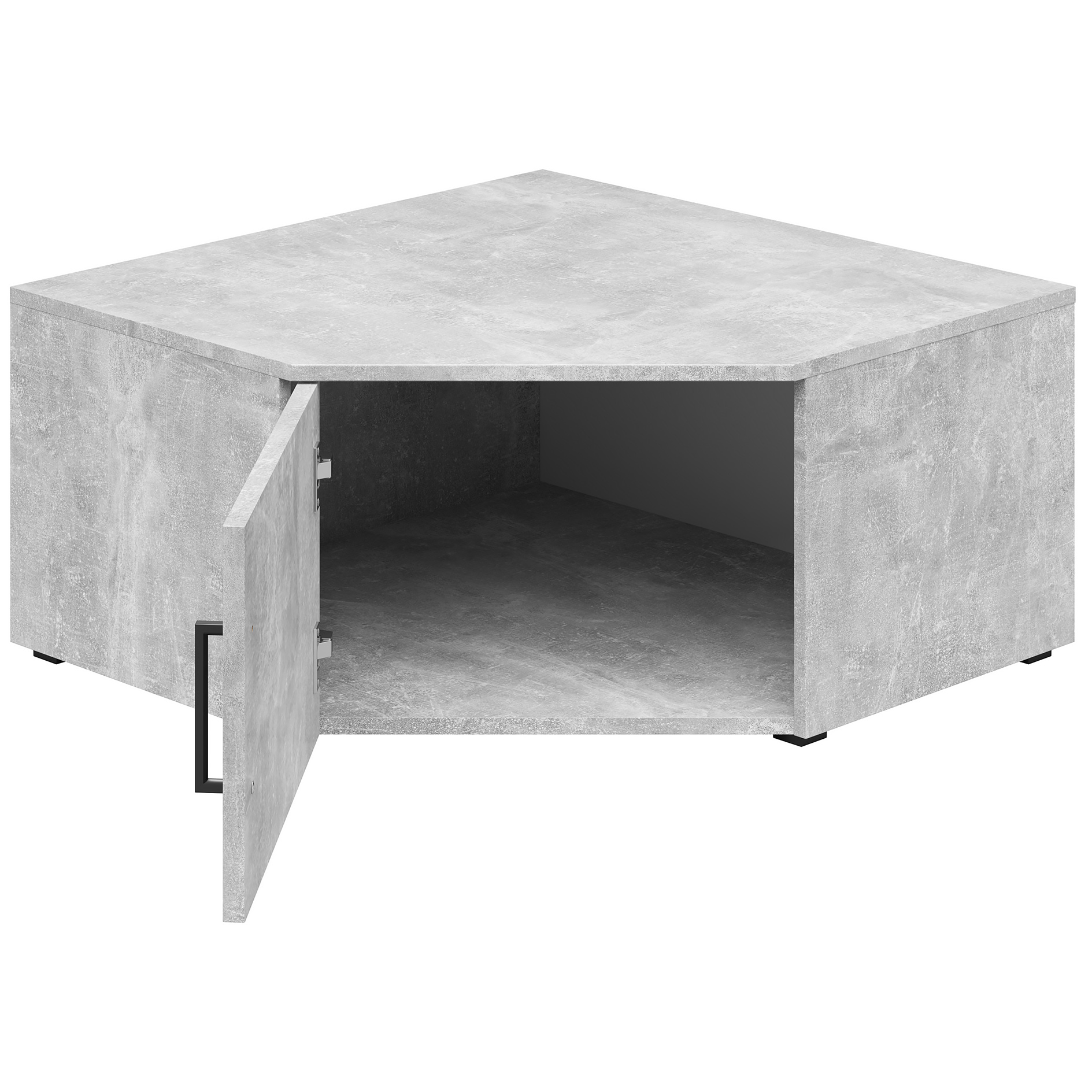 Eck-Aufsatzschrank/Standelement- Betonoptik - 72x72 cm