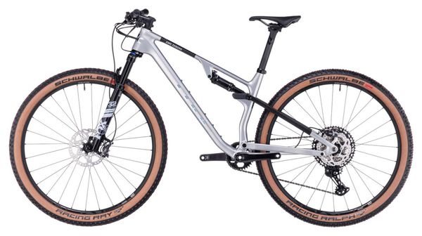 VTT Tout-Suspendu Cube AMS Zero99 C:68X Race 29 Shimano XT 12V 29'' Argent