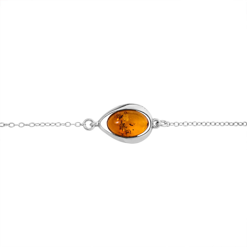 Bracelet Hilda Argent Blanc Ambre