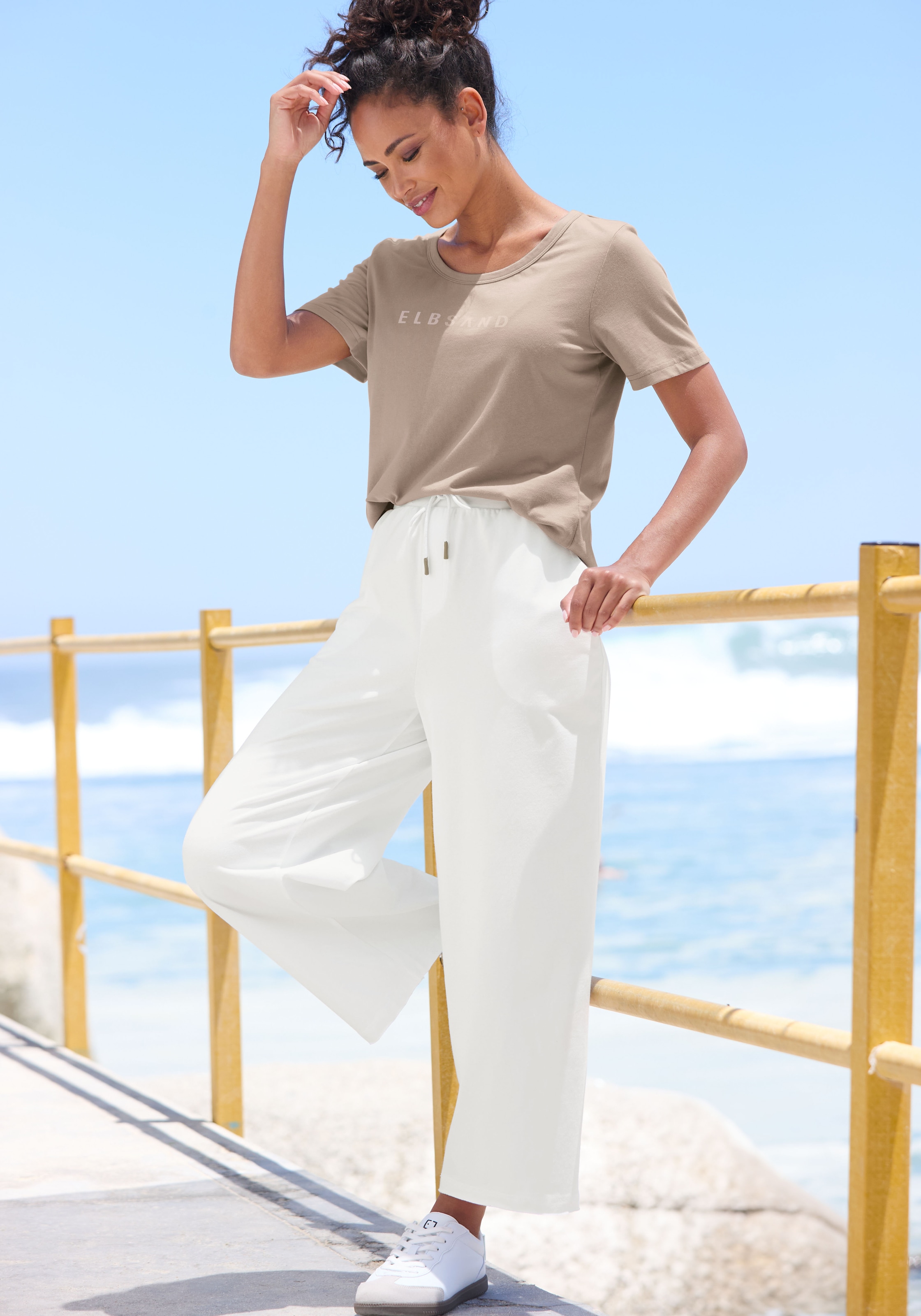 Elbsand 7/8-Hose »Sanna«  aus Sweatware mit weitem Bein