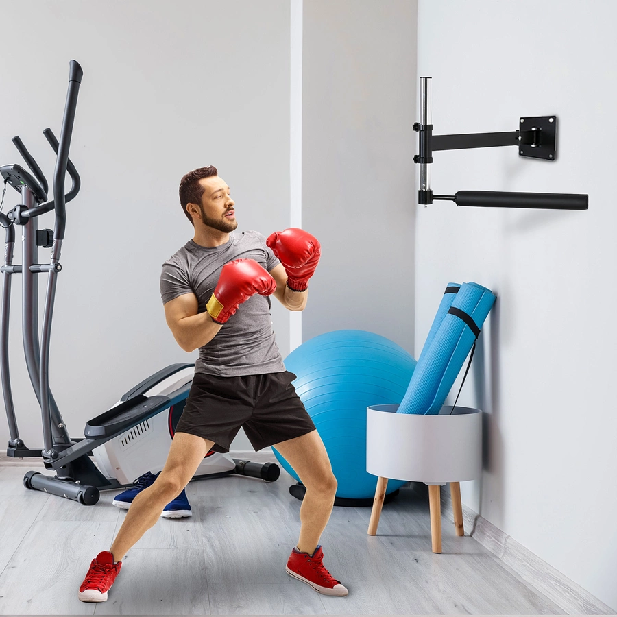 HOMCOM Speedboxen-Trainer mit Reflexstange schwarz