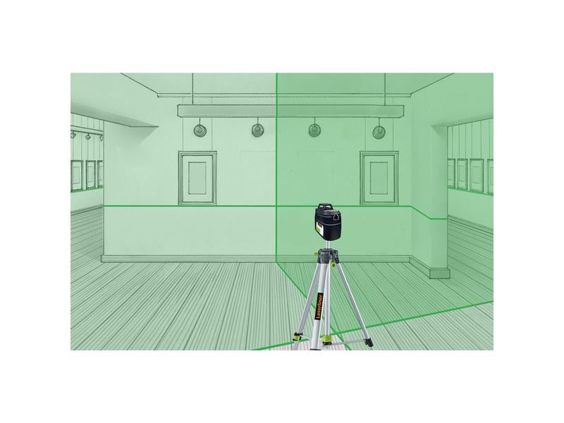 Laserliner Kreuzlinien-Laser PocketPlane-Laser 3G Set 150 c Dreidimensionaler, handlicher Laser mit einem horizontalen und zwei vertikalen grünen 360°-Laserkreisen