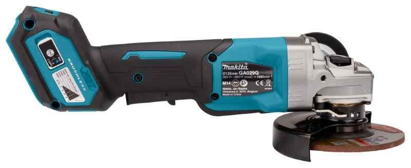 Makita GA029GZ 40V Max Haakse slijper 125 mm zonder accu's en lader met veiligheidsschakelaar