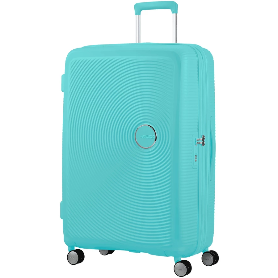 American Tourister Soundbox - 4-Rollen-Trolley L 77 cm erw. poolside blue
