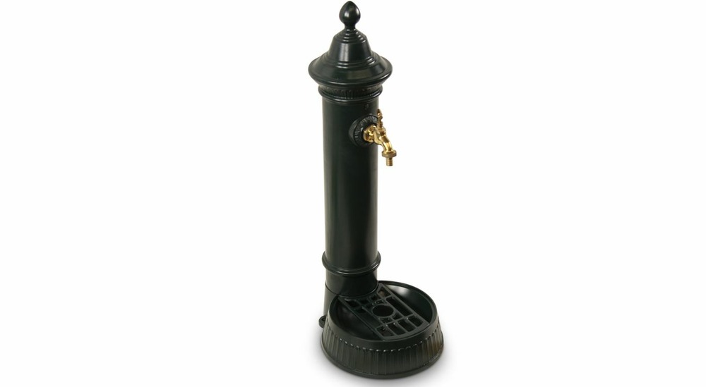 Fontaine de jardin aluminium vert 26x32x72cm