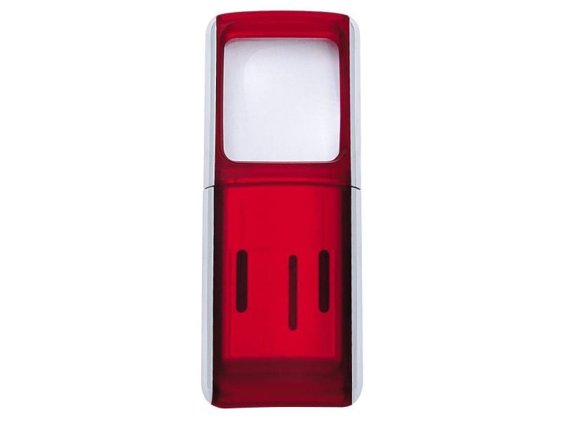 WEDO Lupenleuchte mit LED Beleuchtung, Rot Lupe mit LED-Beleuchtung, rot