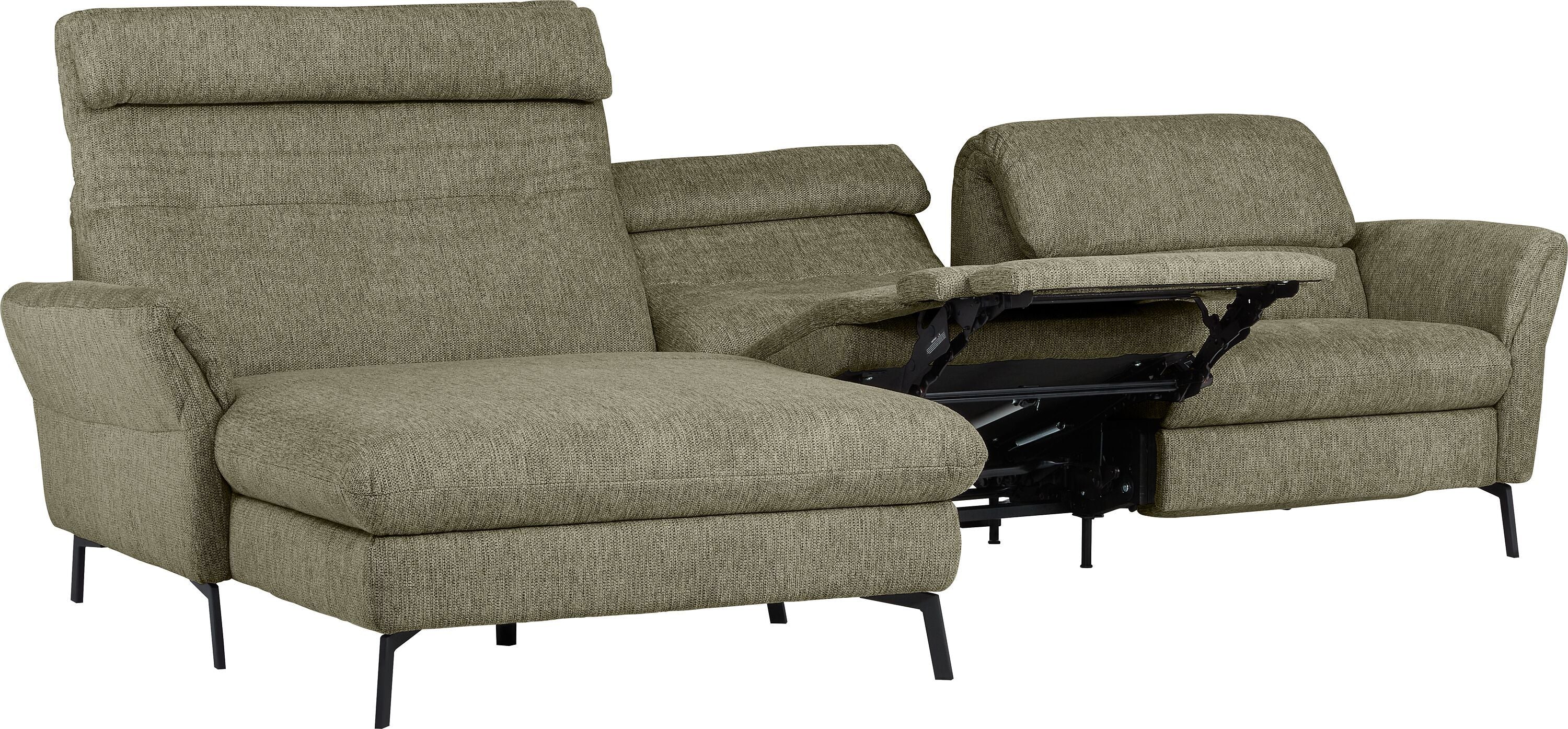 SEBO Ecksofa - Olive / B: 284.0 cm x T: 161.0 cm x H: 84.0 cm