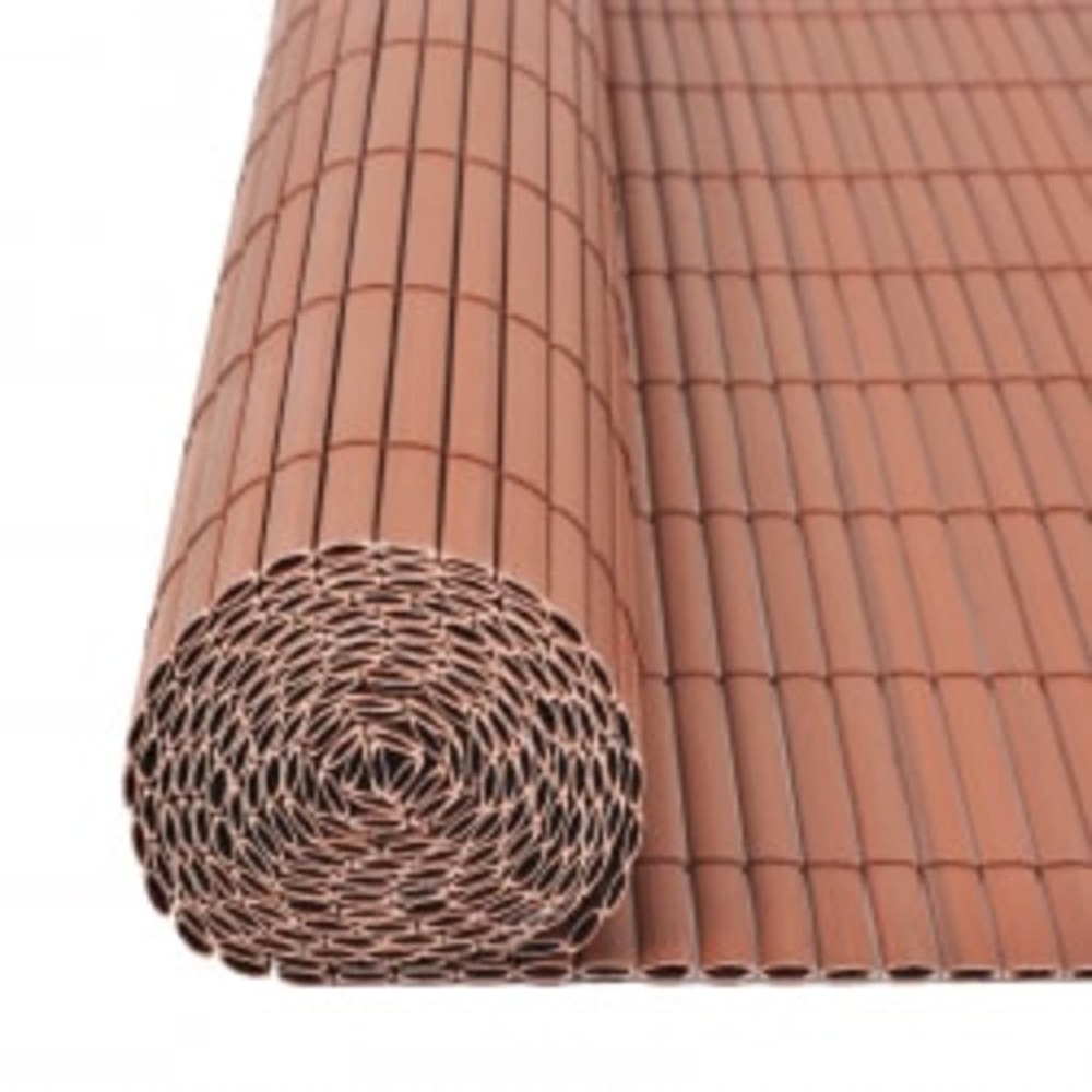 Clôture de jardin double face 110x500 cm marron
