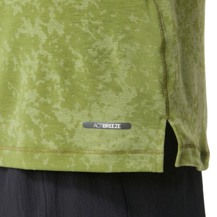 Asics Herre T-shirts Metarun Pattern 1/2 Zip SS Top Grøn