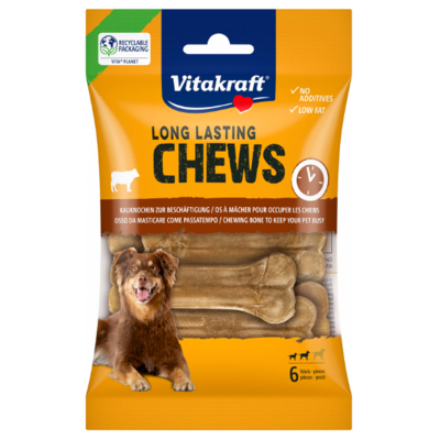 Vitakraft Long Lasting Chews Kauknochen 8cm 6 Stk.