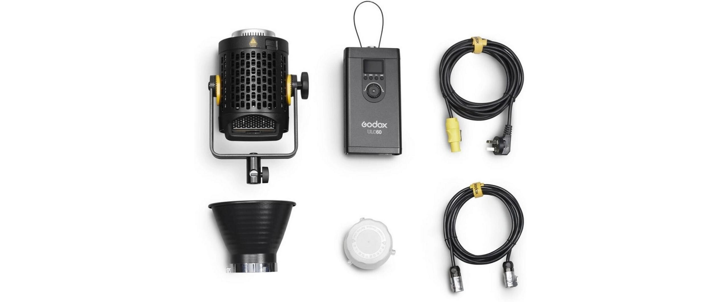 Videoleuchte UL60 Geräuschlos-LED<br>Geräuschlose 60-W-LED-Lampe mit Tageslichttemperatur (5600K), die dank eines speziell entwickelten lüfterlosen Systems eine geräuschlose Kühlung bietet