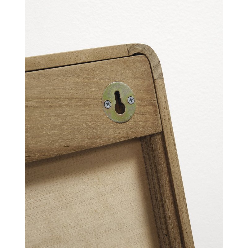 Miroir Kuveni en bois massif de teck 80 x 65 cm