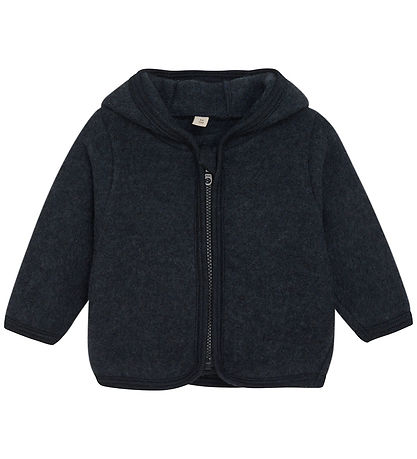 Huttelihut Cardigan - Uldfleece - Navy m. ?rer