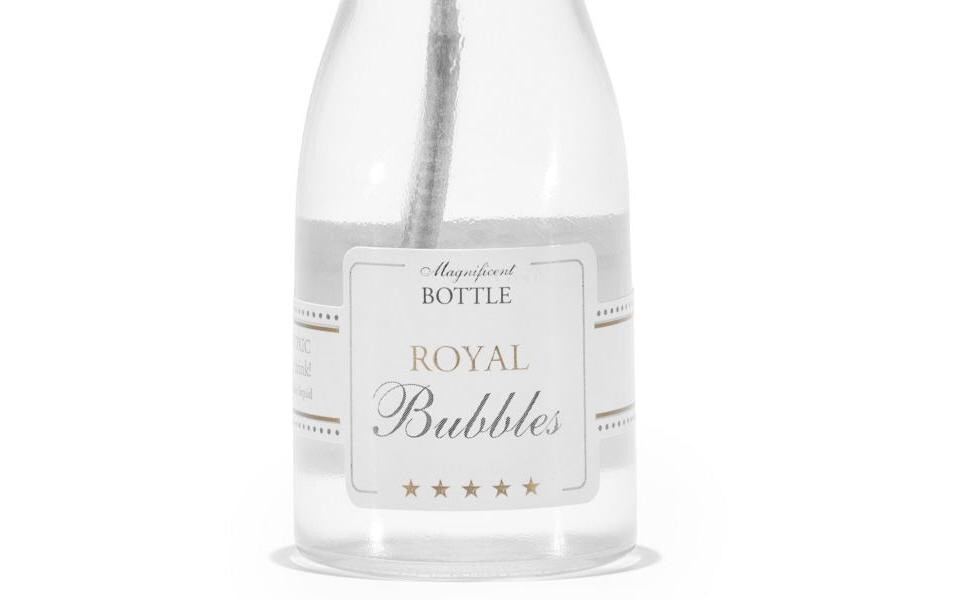 Partyaccessoire Seifenblasen Sektflasche, 24 StückSeifenblasen «Champagnerflasche» für Ihre Feier