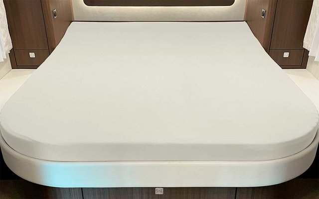 Spannbettlaken für Queensbett mit Abrundung oder Ecke