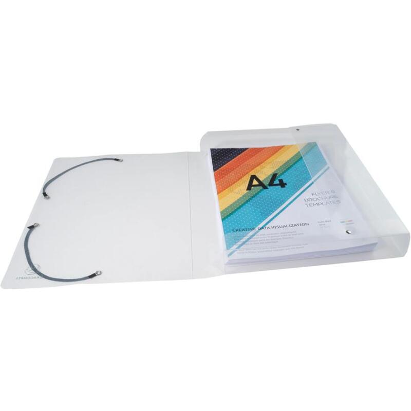 Boite de classement Exabox dos 40mm Polypropylène Crystal - A4 - Cristal