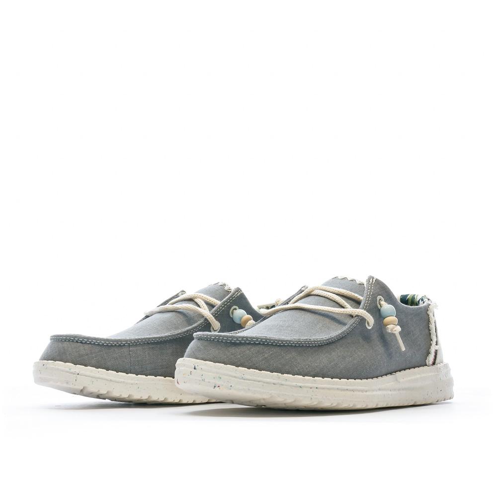 Hey Dude Chaussures Gris/Bleu Femme Hey Dude Wendy Fringe