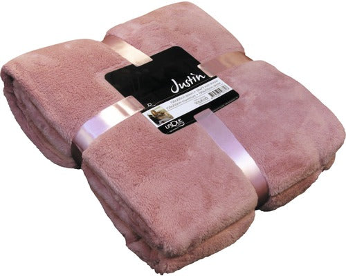 Unique Living - Plaid Justin 220x240cm - Old Pink