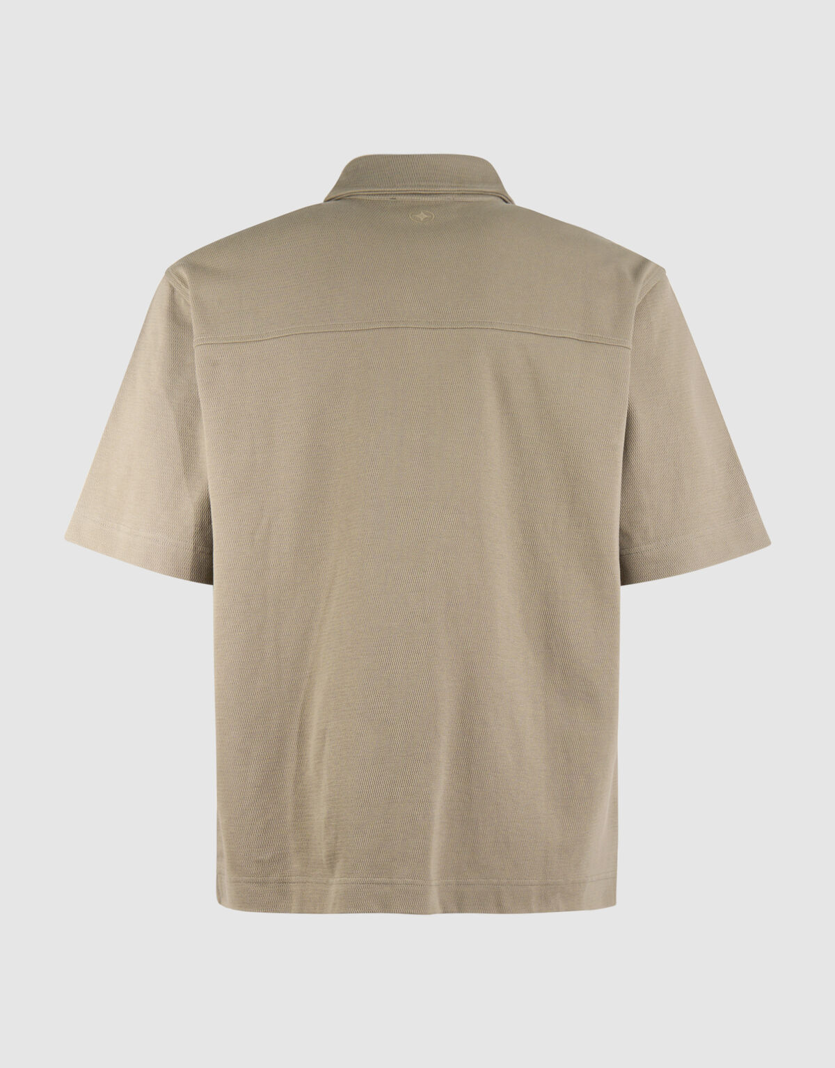 Structuur Zipper Overshirt Khaki