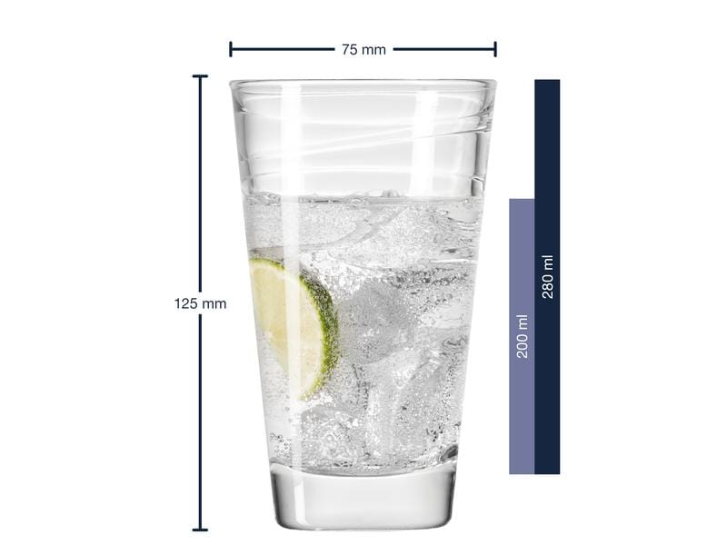 Leonardo Trinkglas Vario 280 ml, 6 Stück, Transparent Trinkgläser Set