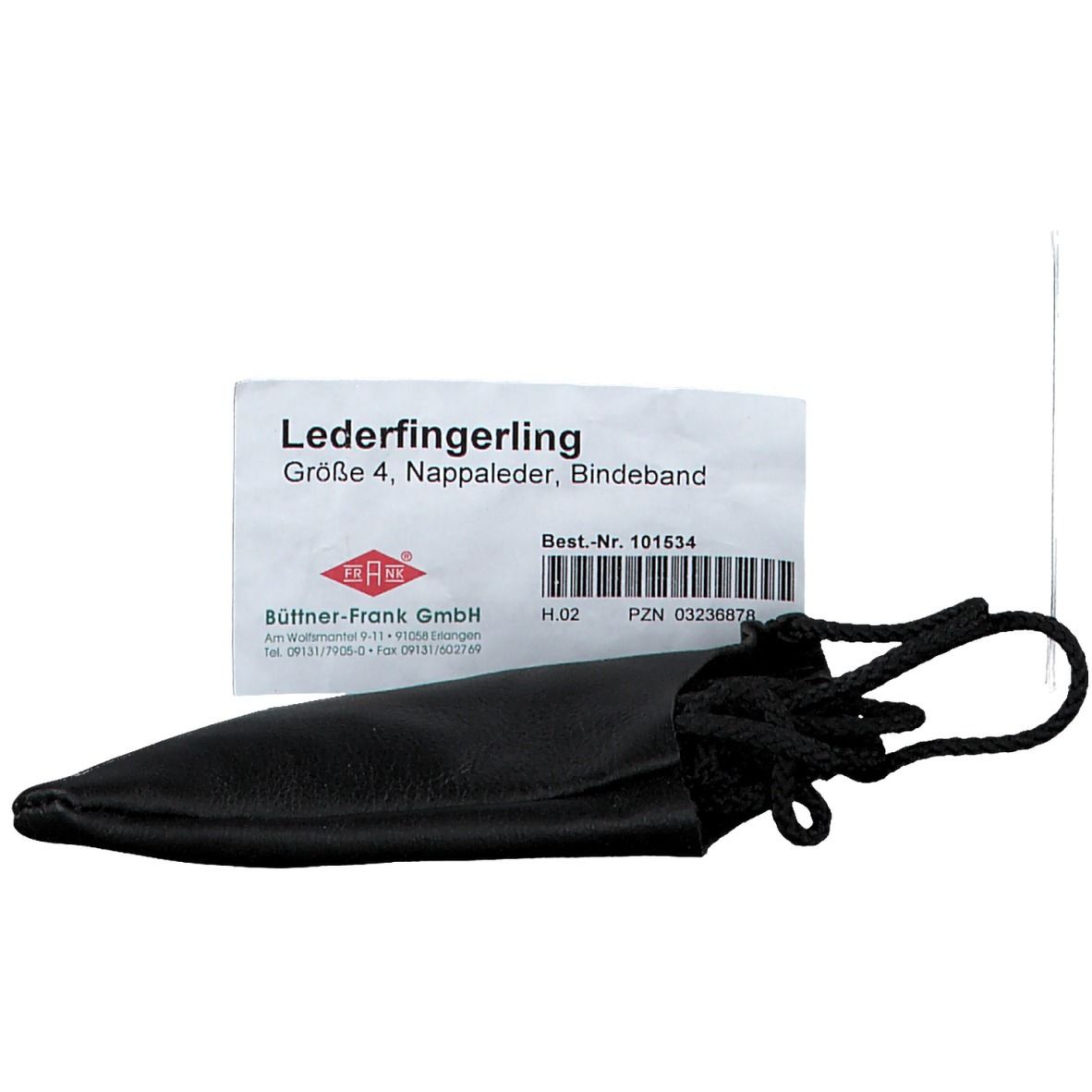 FRANK® Fingerling aus Nappaleder mit Bindeband Gr. 4