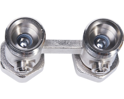 Rotheigner kraanblok 1/2 inch doorlopende uitvoering nikkel