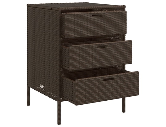 VIDAXL - Armoire de jardin Armoire de rangement de jardin marron 55x59x80cm résine tres...