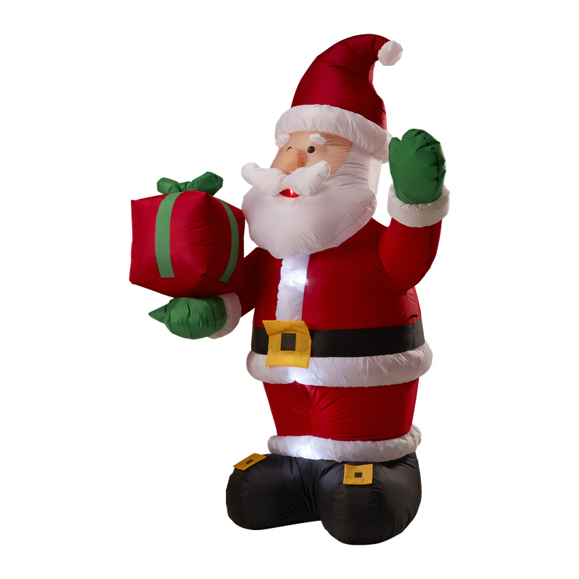 Stor oppblåsbar nisse med LED-belysning 240 cm
