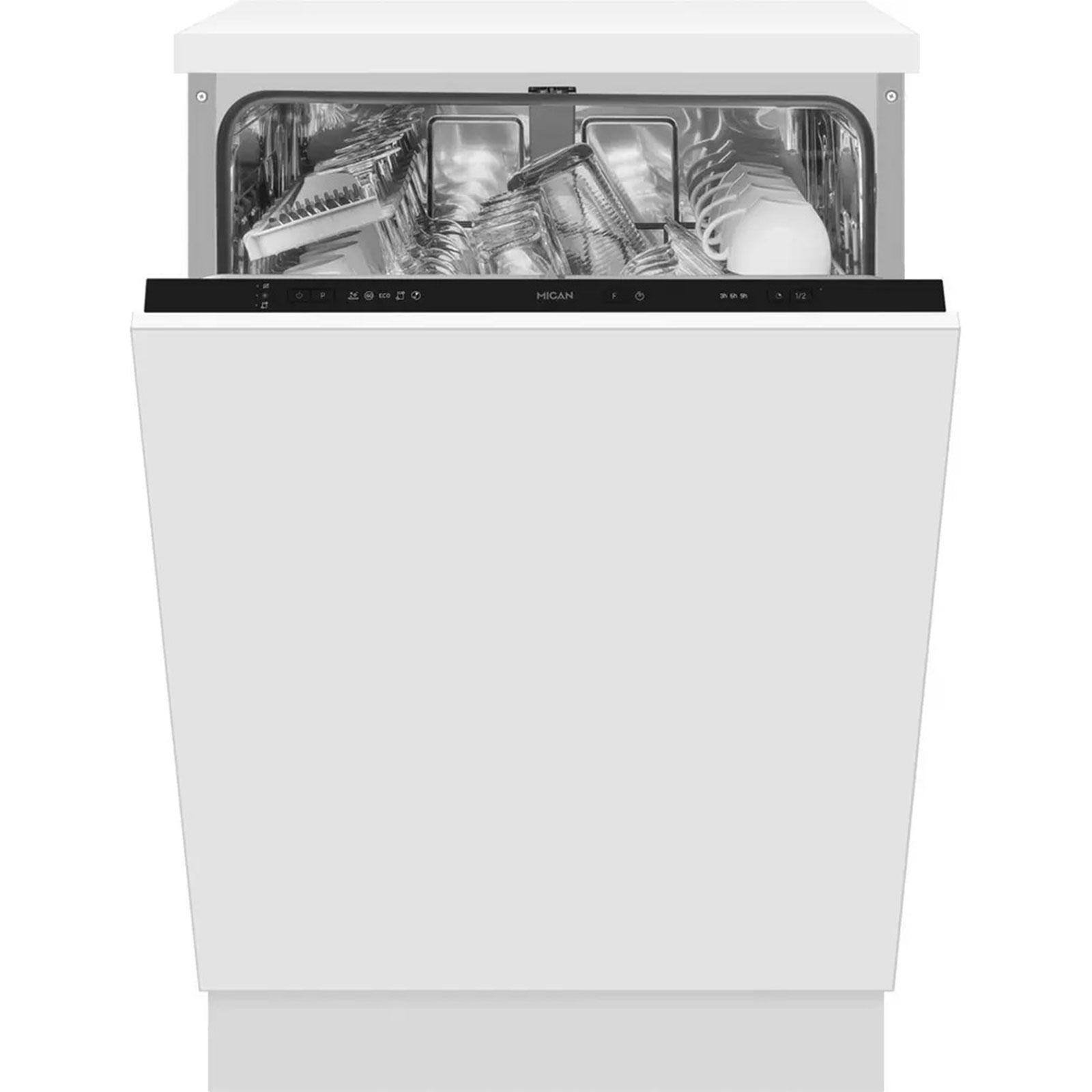 MICAN Einbau-Geschirrspüler 50630 - silber - E