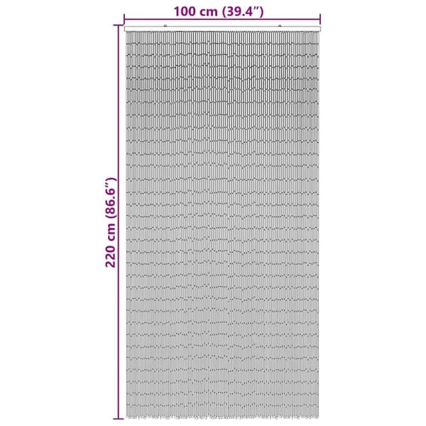 vidaXL Insektdør gardin palmetretrykk 100x220 cm bambus