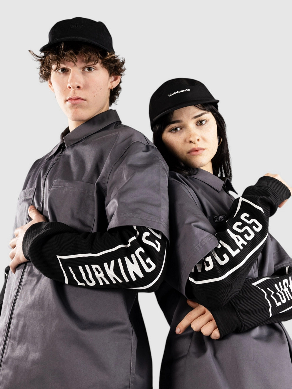Lurking Class Stay Sharp Zip Work Shirt charcoal/black
