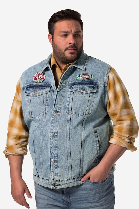 John F. Gee Jeansweste, 4 Taschen, bis 8 XL