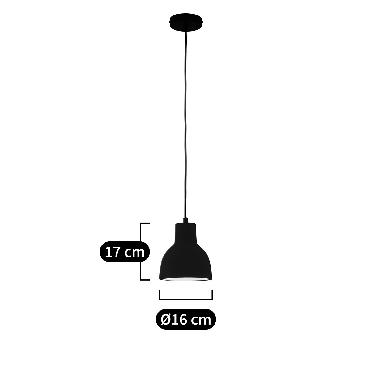 LA REDOUTE INTERIEURS<br>Candeeiro suspenso em betão, terracota Ø16 cm, Arida