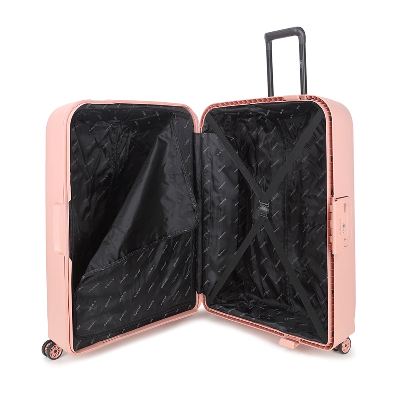 Decent Axiss-Fix 4 Wiel Trolley 78 licht roze