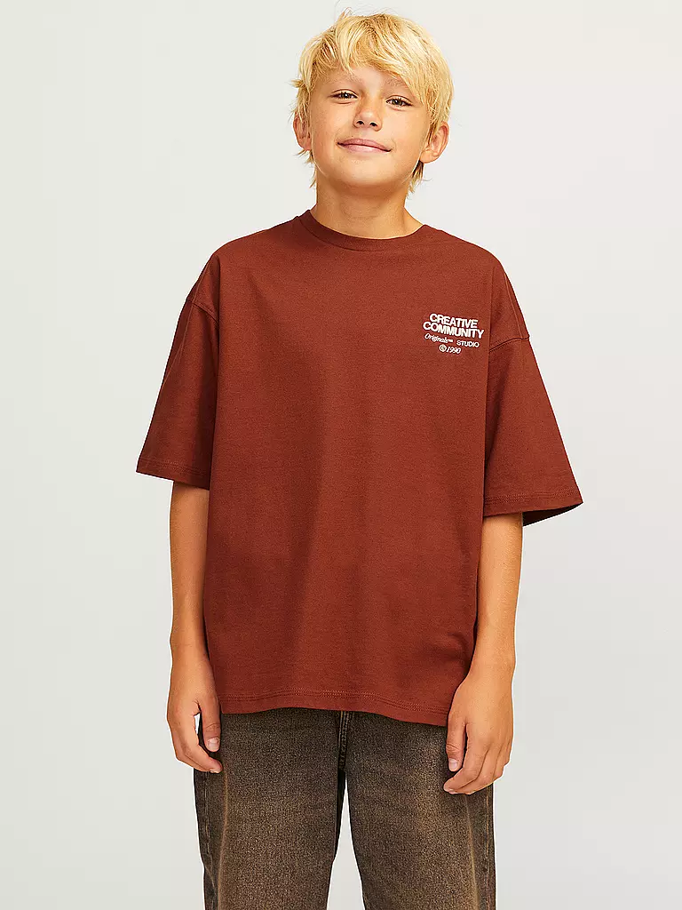 JACK & JONES Jungen T-Shirt  JORNOHO  braun