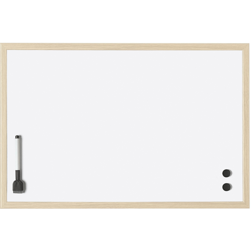 Magnetoplan Whiteboard mit Holzrahmen, 80 x 60 cm, lackiert