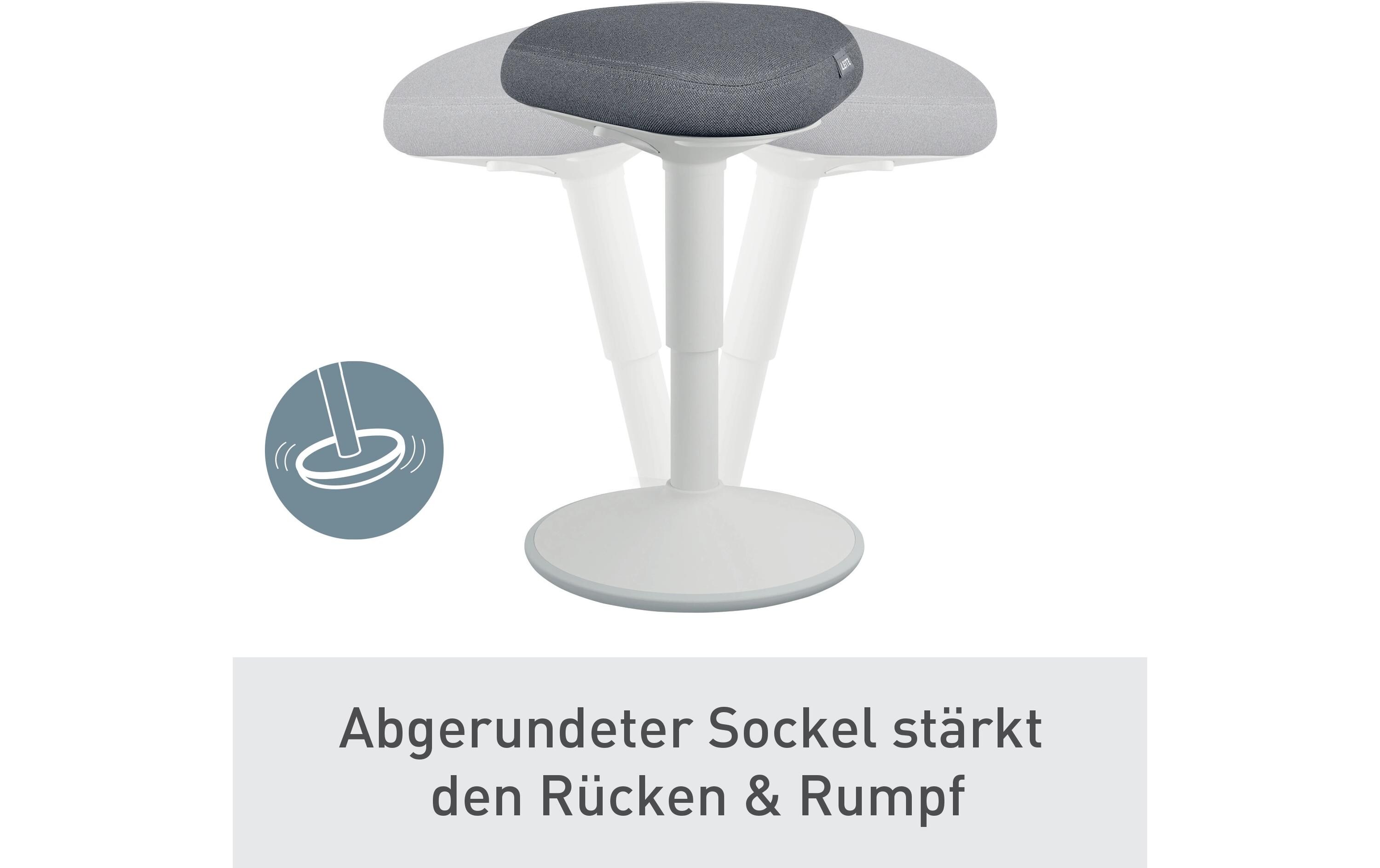 Ergo Active Sitzhocker Hellgrau<br>Ergonomischer Hocker