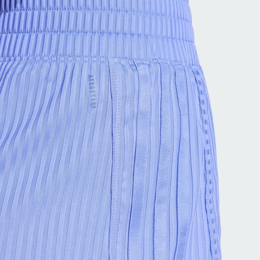Adidas Short taille haute bords-côtes 3 bandes ton sur ton Pacer All Gym Seasonal