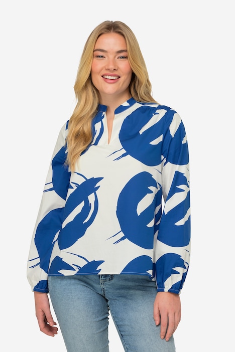 Bluse, grafischer Druck