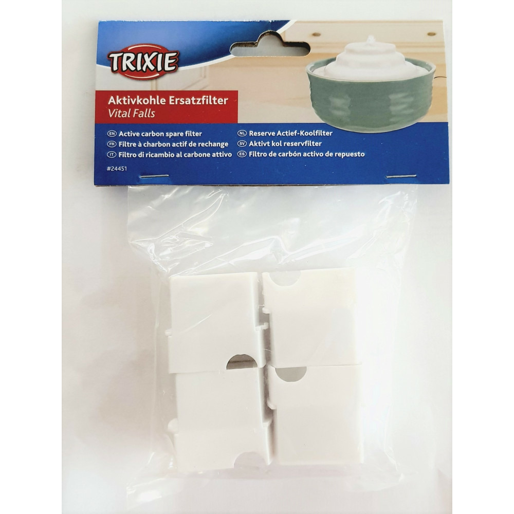 4 filtres de rechange au charbon actif pour fontaine a chat : 24450