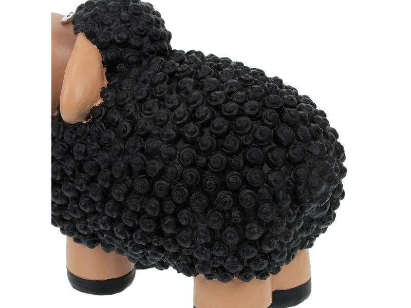 relaxdays Dekofigur Schaf 18 cm, Braun/Schwarz Deko-Schaf