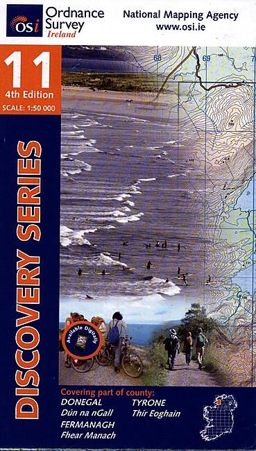ORDNANCE SURVEY - 11 DONEGAL SUD IRLANDE 1 50 000