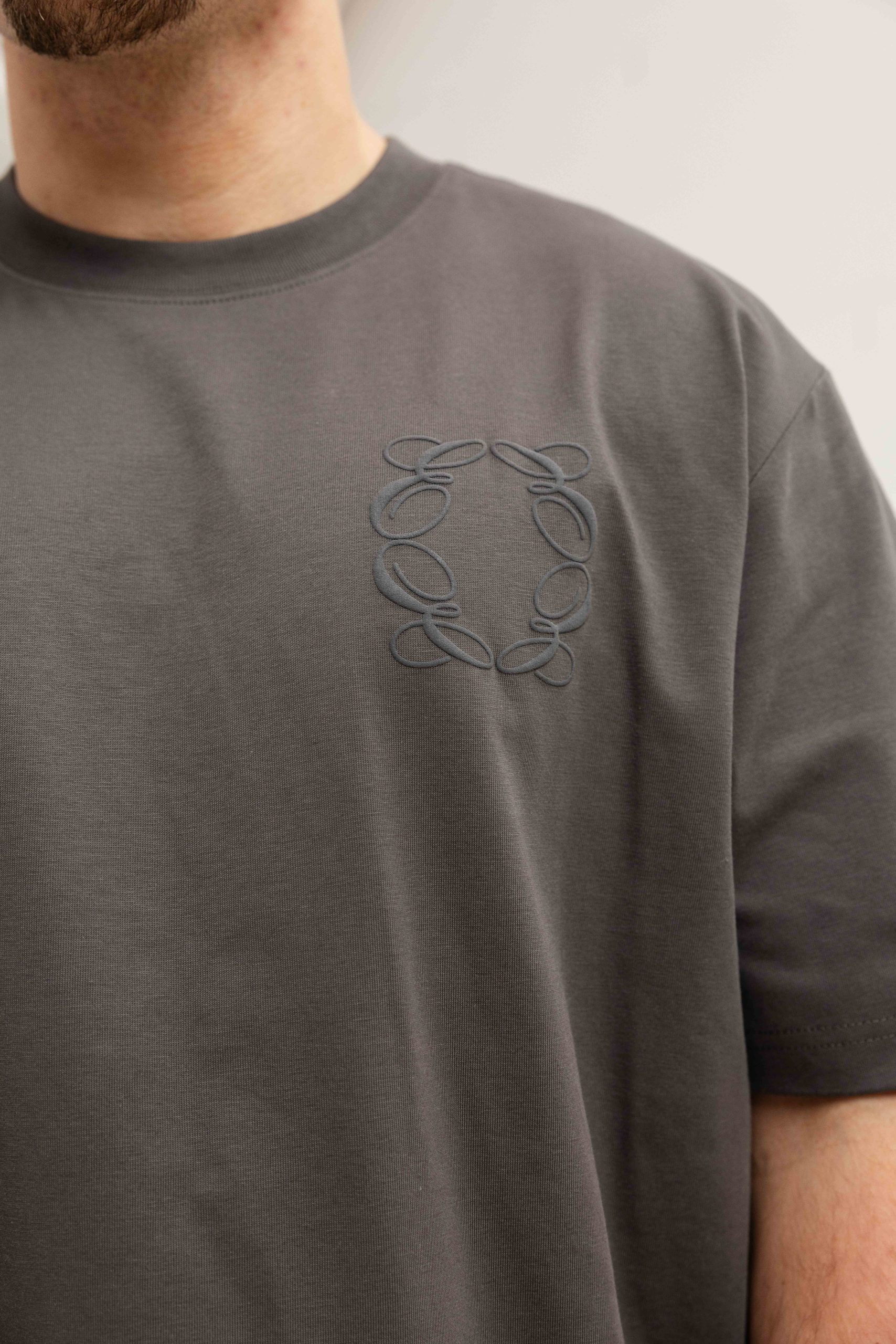 Cou7ure Essentials Classic Logo T-Shirt Heren Donkergrijs
